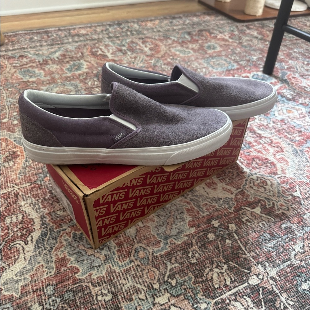 Vans Gray Classic Slip-On Sneakers Canvas